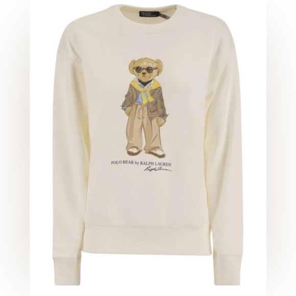 Polo Ralph Lauren Polo Bear Fleece Crewneck Sweatshirt in Ivolry color - Picture 12 of 12